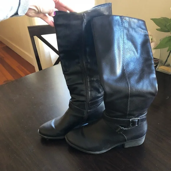 Kohl’s Brown knee-high faux leather boots - Picture 5 of 16